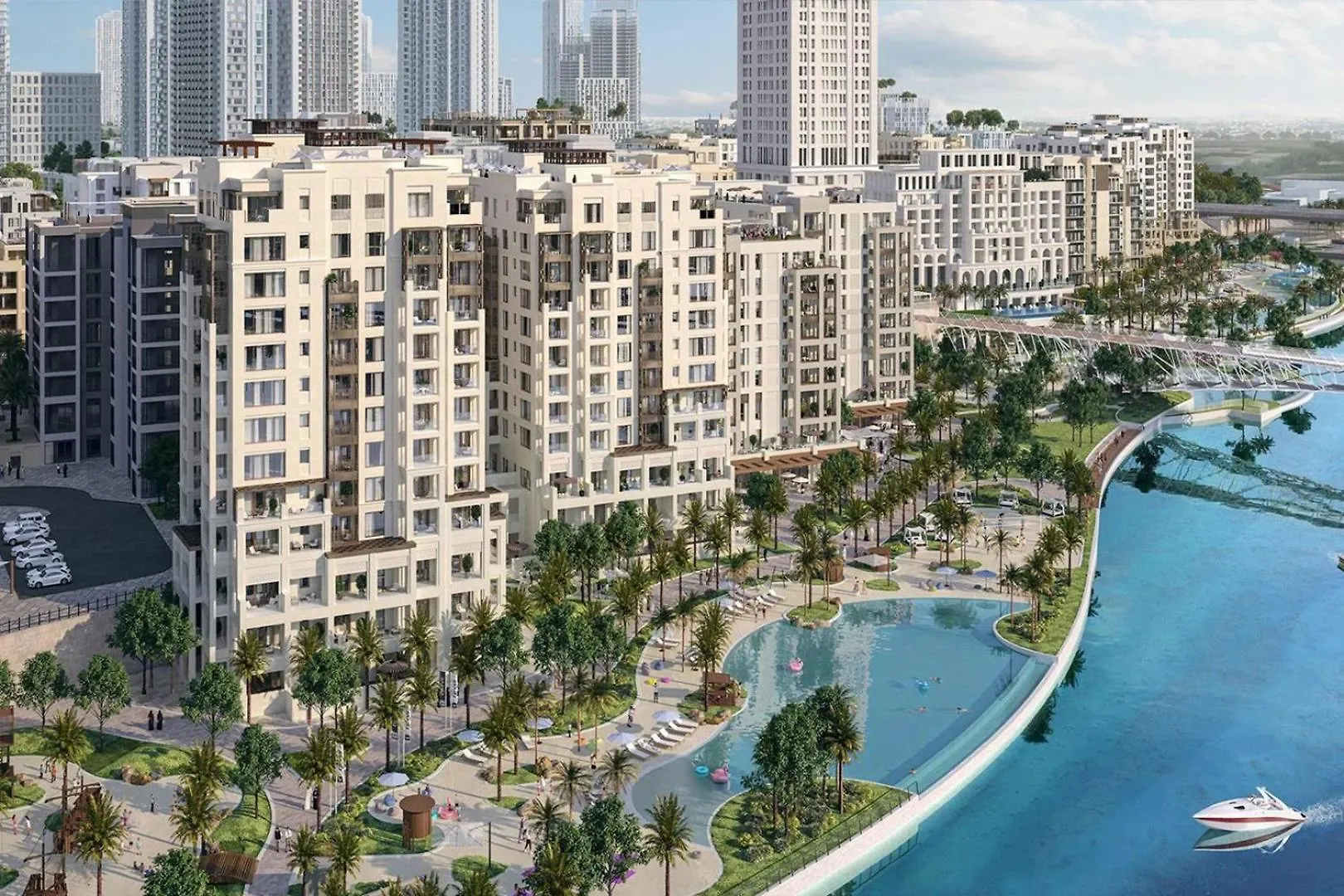 Livbnb-Plush Summer 2Br Unit At Creek Beach 迪拜 阿拉伯联合酋长国